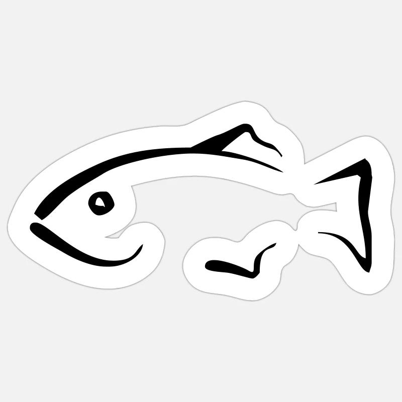 Fisch Sticker Größe S (10 x 10 cm)