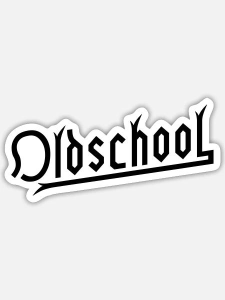 Oldschool - Modern Fraktur - Sticker Größe S (10 x 10 cm) - Mattweiß