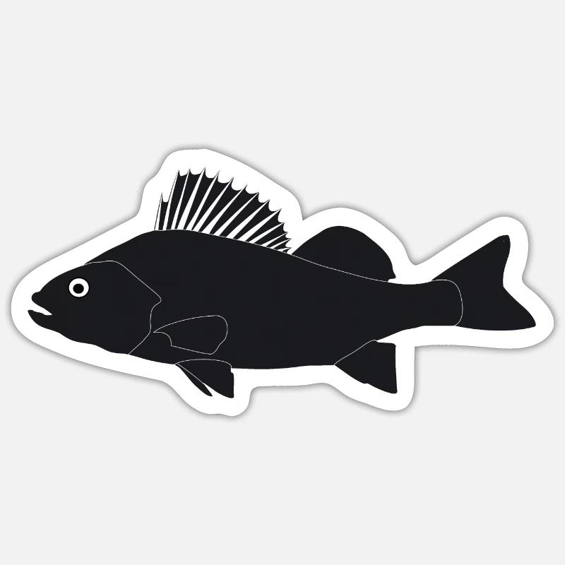 Barsch_schwarz_vollformat Sticker Größe S (10 x 10 cm)