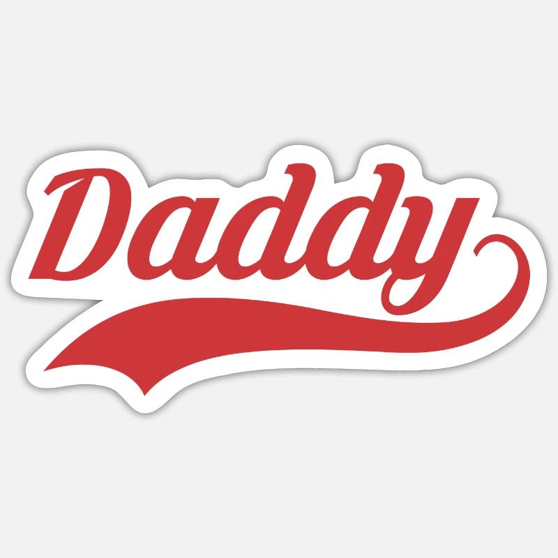DADDY - Sticker size S (10 x 10 cm) - white matte