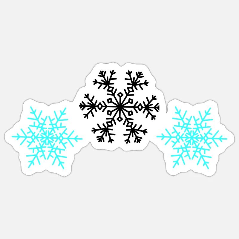 Schneeflocken Sticker Größe S (10 x 10 cm)