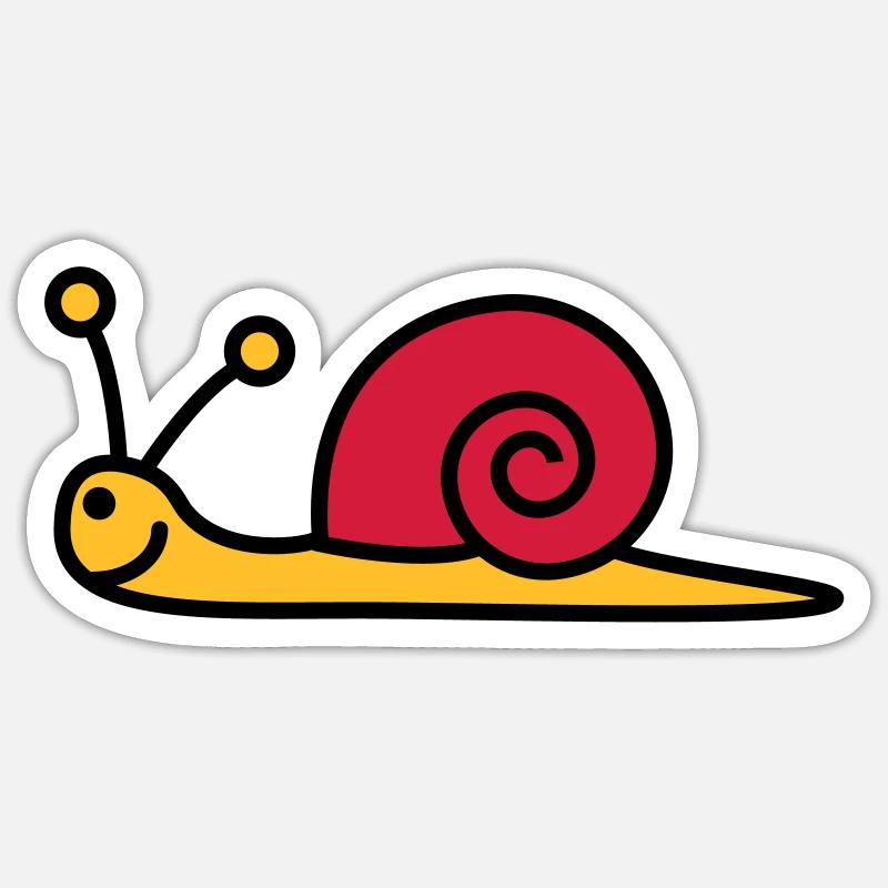 schnecke_3c - Sticker size S (10 x 10 cm) - white matte