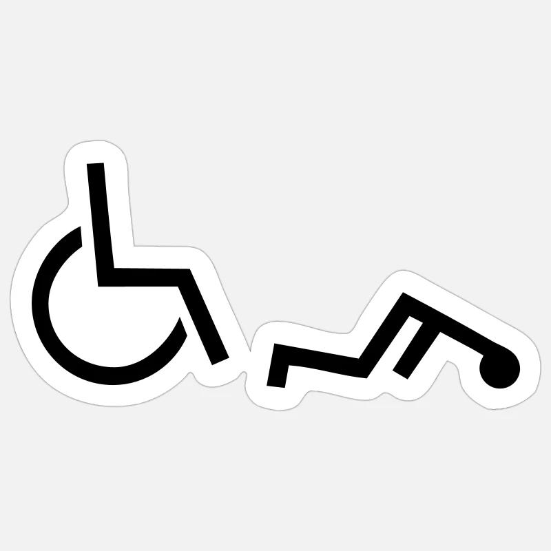 Rollstuhl Sticker Größe S (10 x 10 cm)