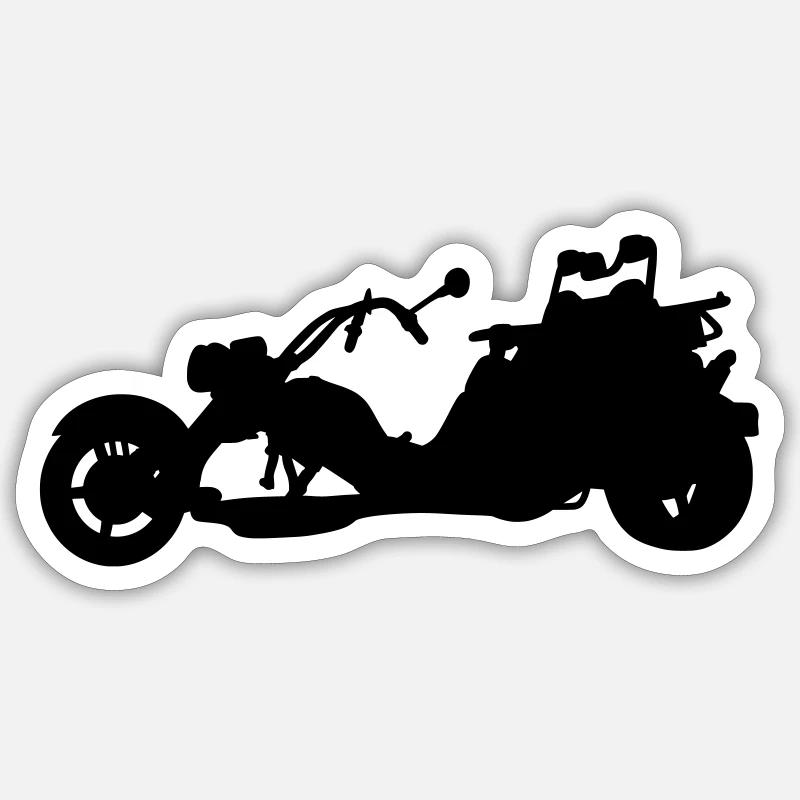 trike - Sticker taille S (10 x 10 cm) - blanc mat