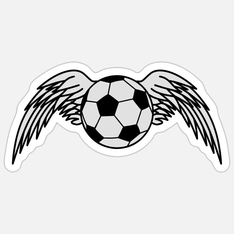 fussball_engel_2c Sticker size S (10 x 10 cm)