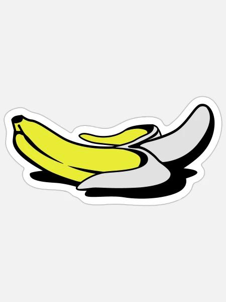 Nackte Banane - Sticker Größe S (10 x 10 cm) - Mattweiß