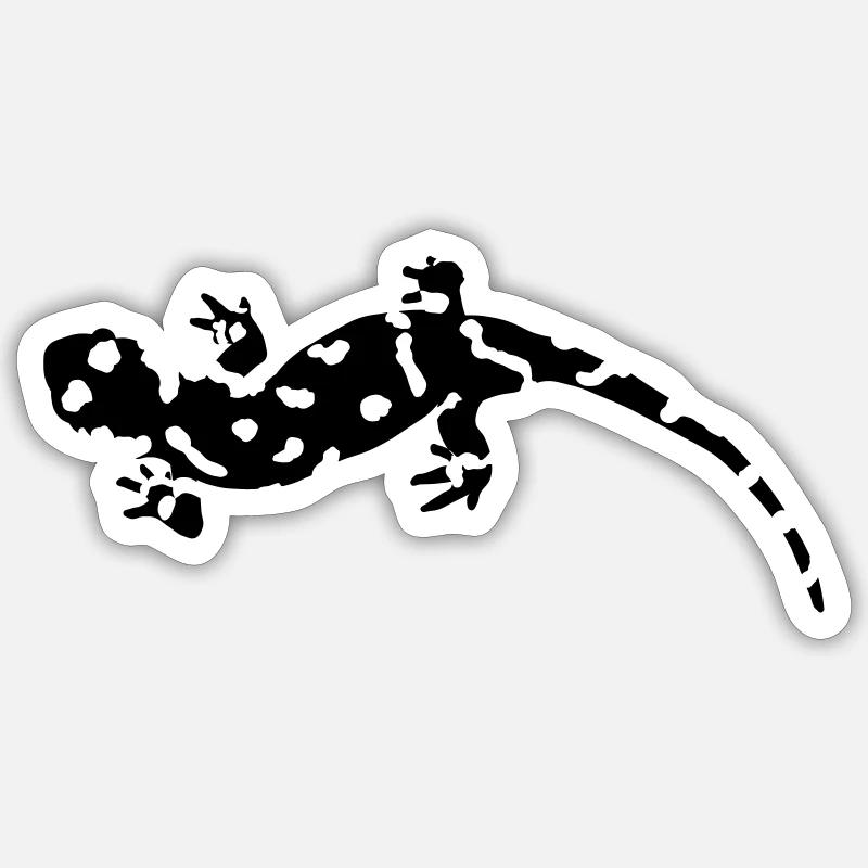 salamandre - Sticker taille S (10 x 10 cm) - blanc mat