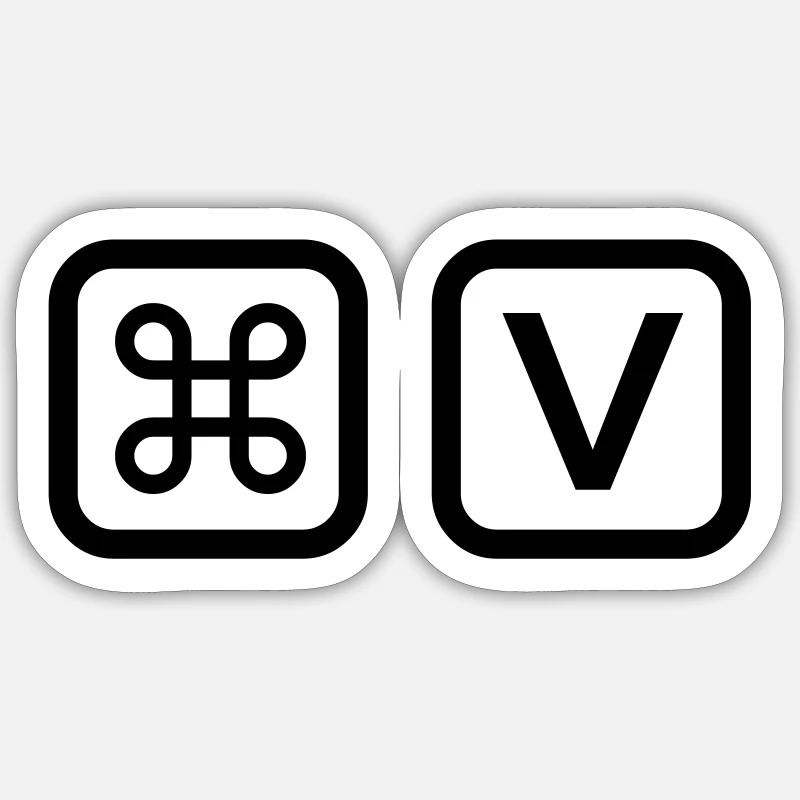 Paste - Vater Sohn Shirt - Sticker Größe S (10 x 10 cm) - Mattweiß
