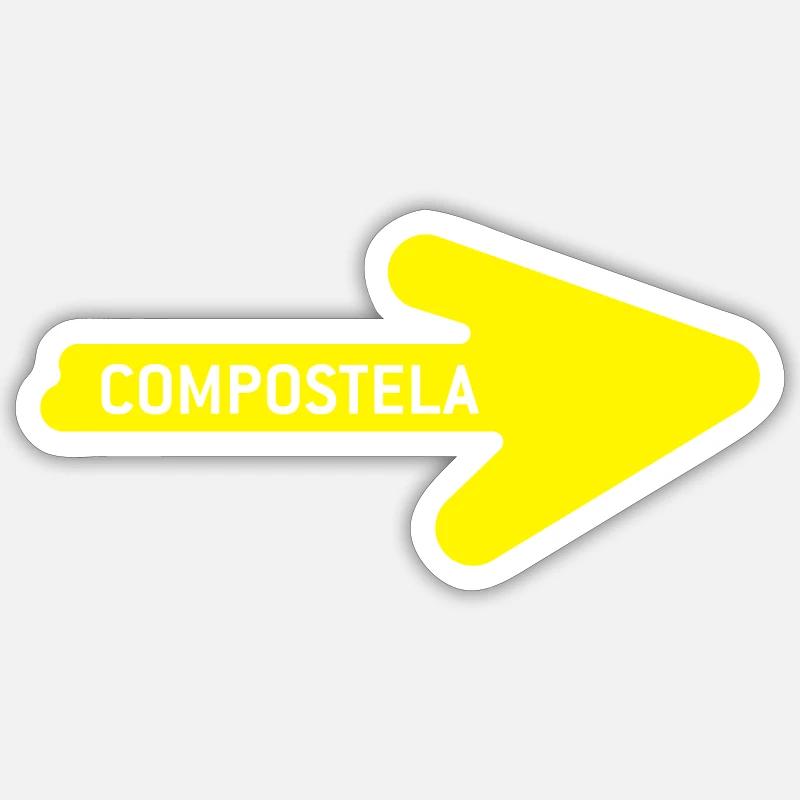 Compostela - Sticker size S (10 x 10 cm) - white matte