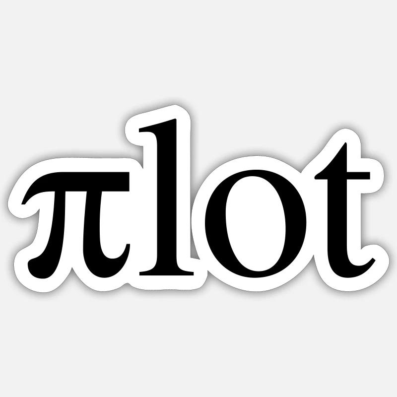 Pilot - Sticker Größe S (10 x 10 cm) - Mattweiß