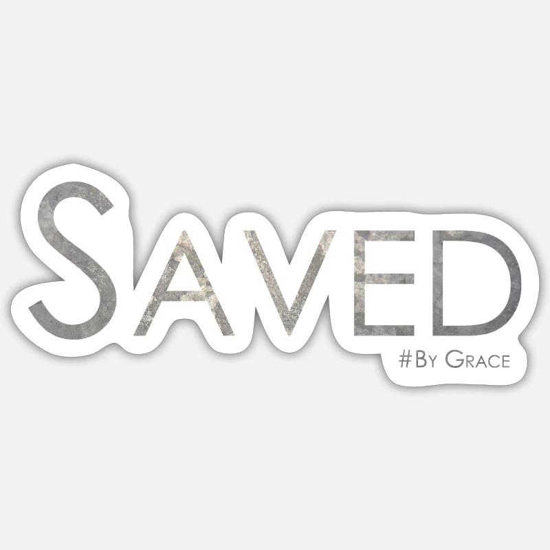 Saved - Sticker size S (10 x 10 cm) - white matte