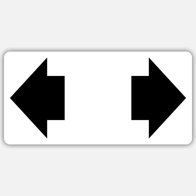 arrow left right - Sticker size S (10 x 10 cm) - white matte