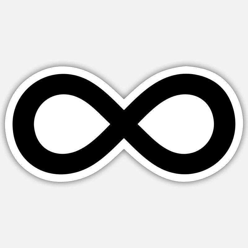 unendlich - Sticker Größe S (10 x 10 cm) - Mattweiß