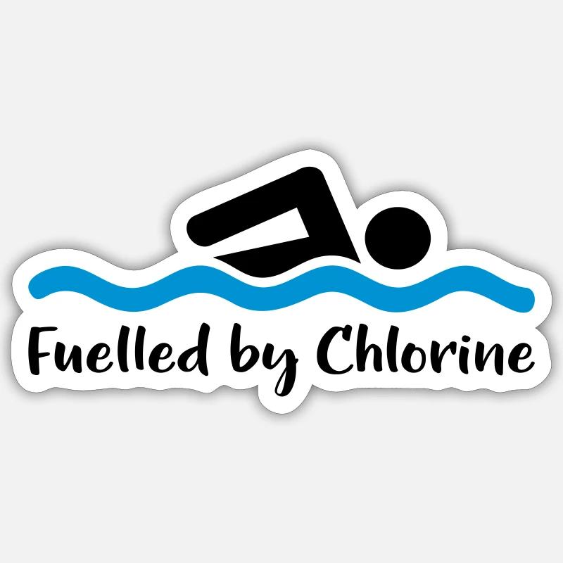 nage - Sticker taille S (10 x 10 cm) - blanc mat
