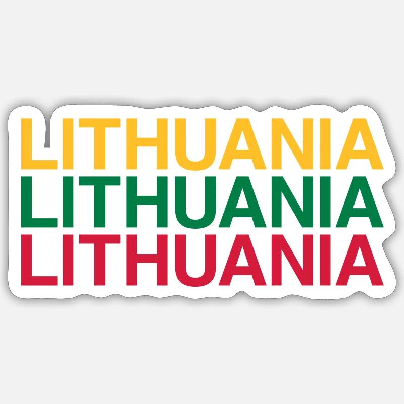 LITHUANIA Lithuania flag Sticker size S (10 x 10 cm)