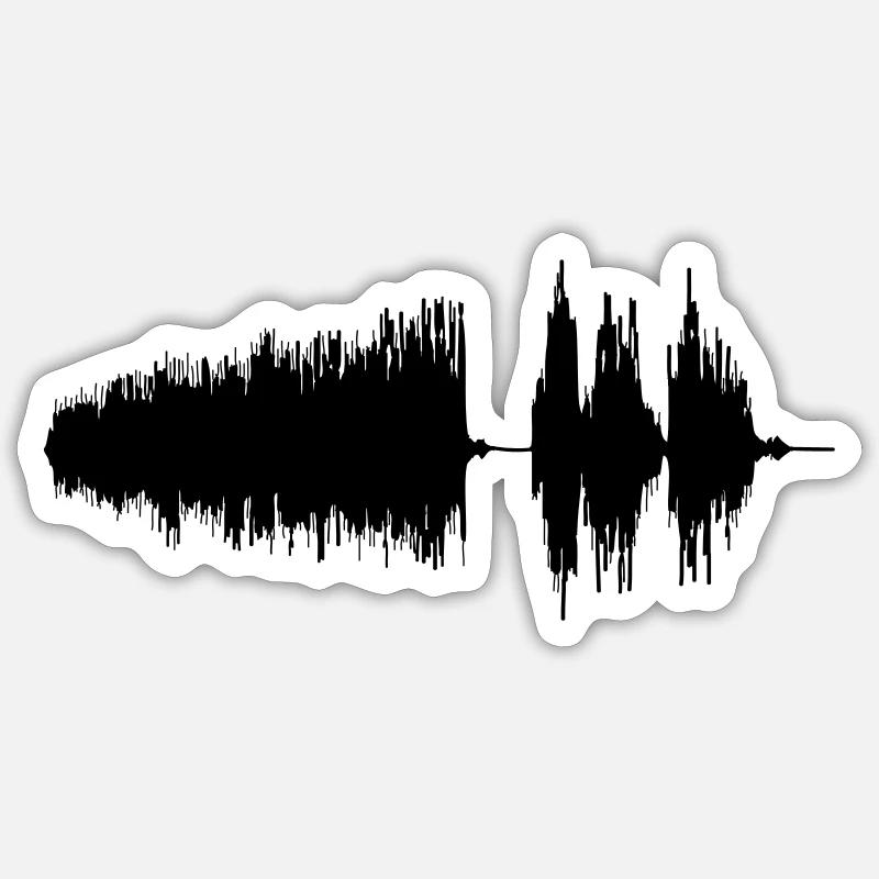 Waveform Sticker size S (10 x 10 cm)