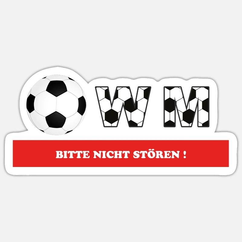 WM Bitte nicht stören! - Sticker Größe S (10 x 10 cm) - Mattweiß
