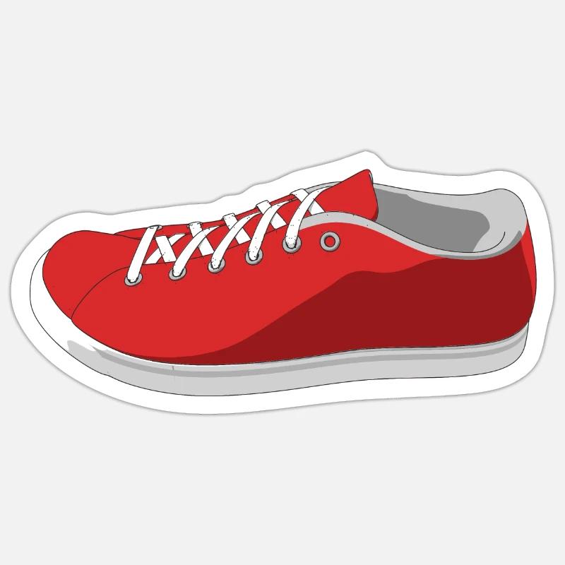 Schuh Rendering Sticker Größe S (10 x 10 cm)