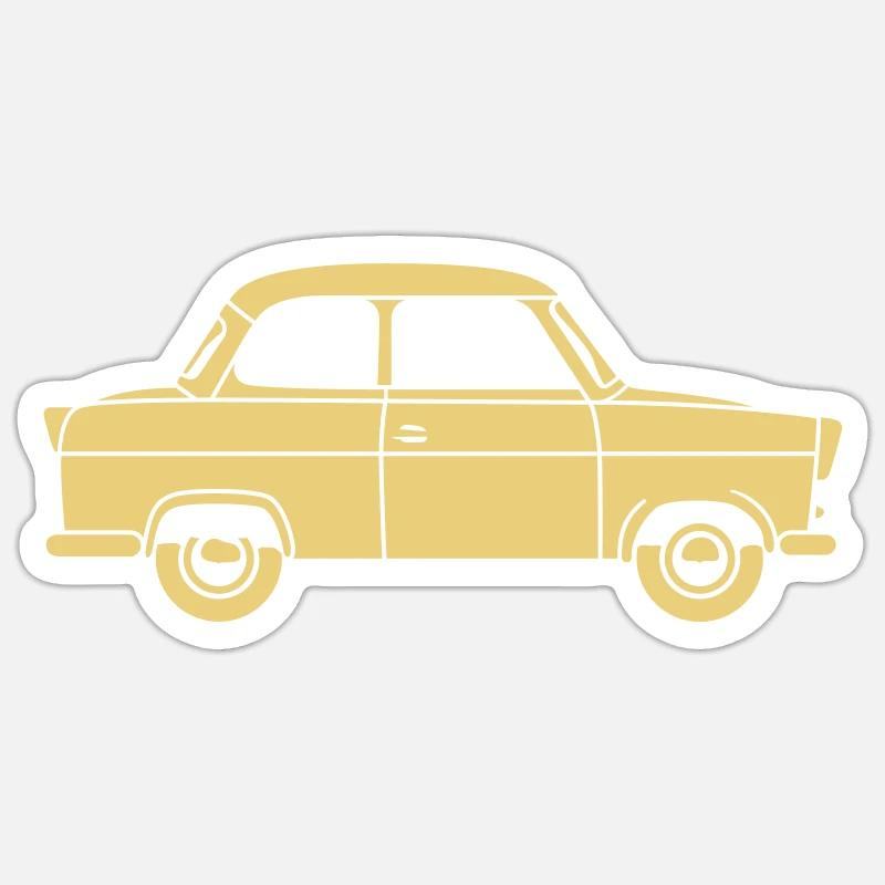 500 Coupé 1c - Sticker taille S (10 x 10 cm) - blanc mat