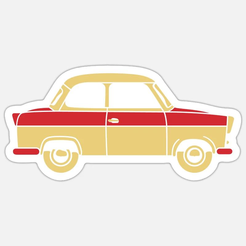 Trabant 500 Coupé 2c - Sticker size S (10 x 10 cm) - white matte