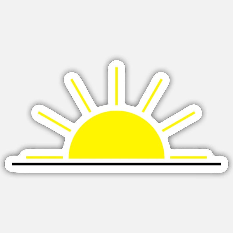 Rising or setting sun Sticker size S (10 x 10 cm)
