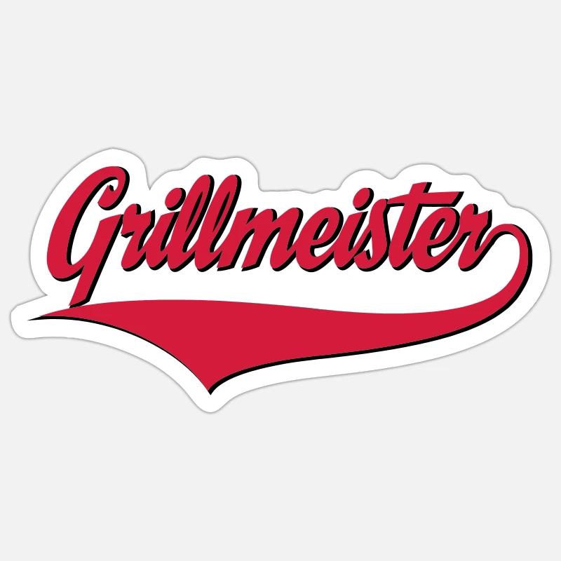 grillen - Sticker Größe S (10 x 10 cm) - Mattweiß
