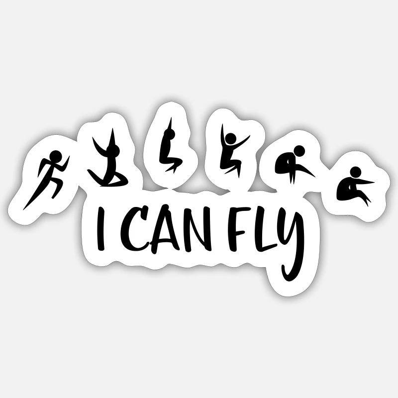 long jump Sticker size S (10 x 10 cm)