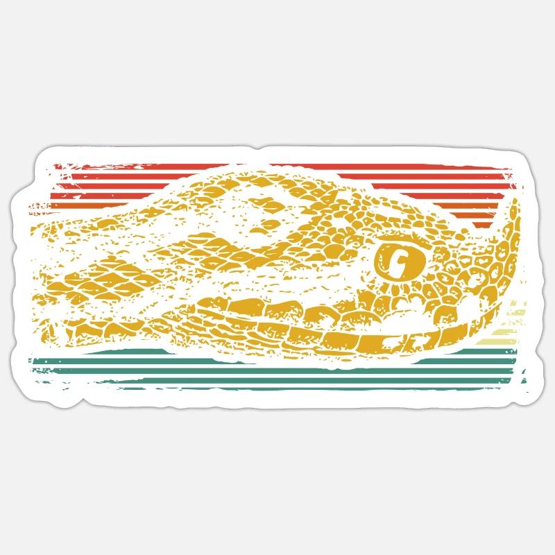 Tête de serpent - Sticker taille S (10 x 10 cm) - blanc mat