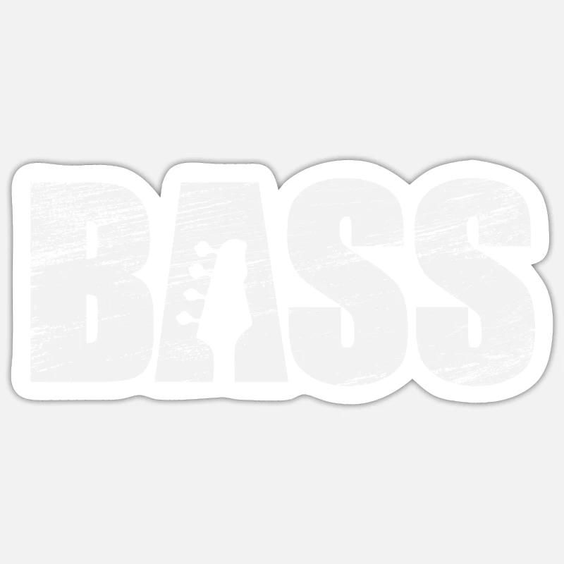 basse - Sticker taille S (10 x 10 cm) - blanc mat