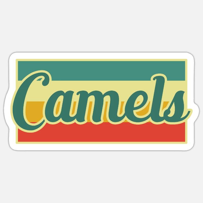 Kamel - Sticker Größe S (10 x 10 cm) - Mattweiß