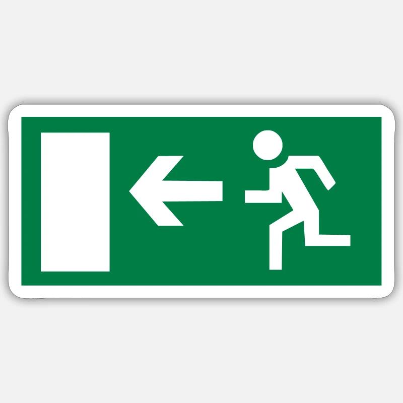 emergency exit Sticker size S (10 x 10 cm)