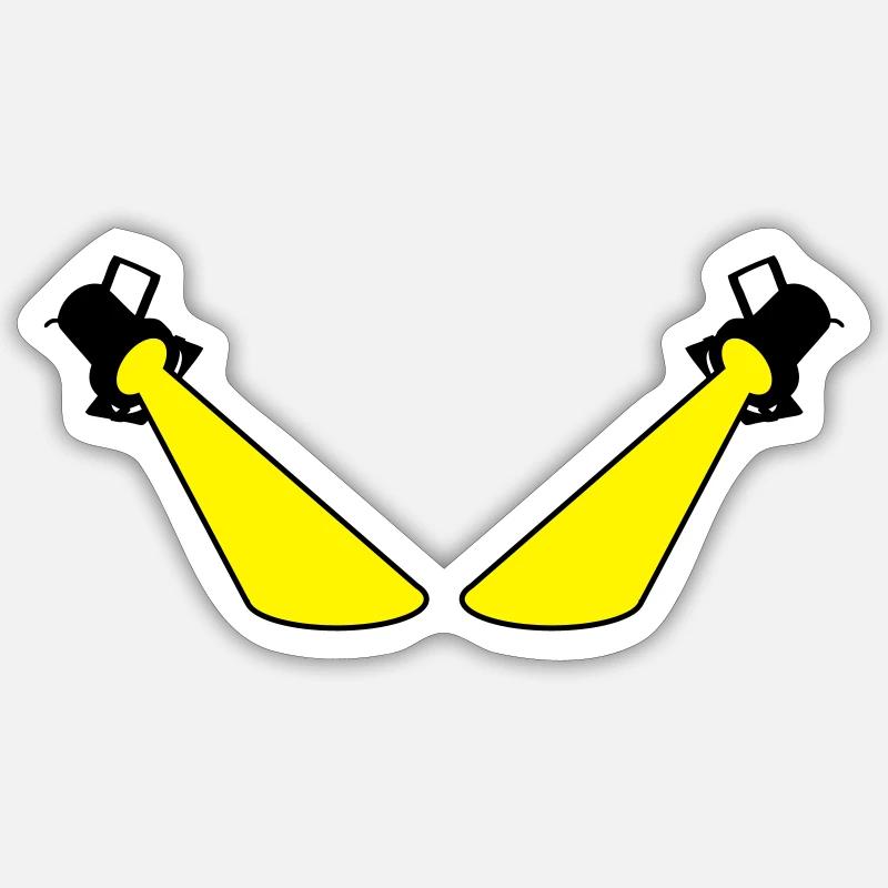Projecteurs Spotlight - Sticker taille S (10 x 10 cm) - blanc mat