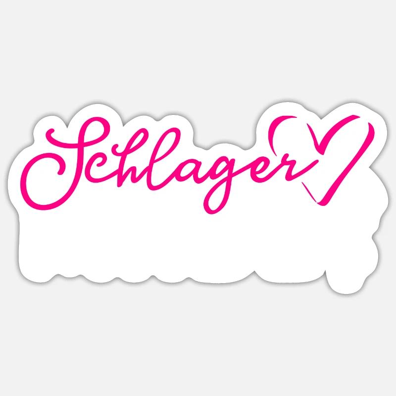 Schlager Mädl Dirndl Mädchen - Sticker Größe S (10 x 10 cm) - Mattweiß