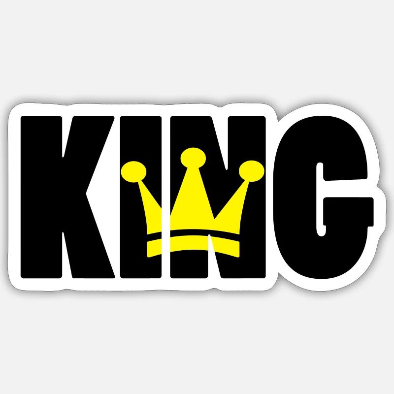 KING ! - Sticker size S (10 x 10 cm) - white matte