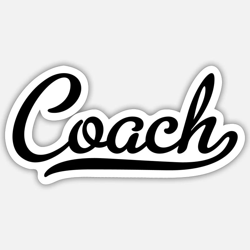 coach - Sticker size S (10 x 10 cm) - white matte