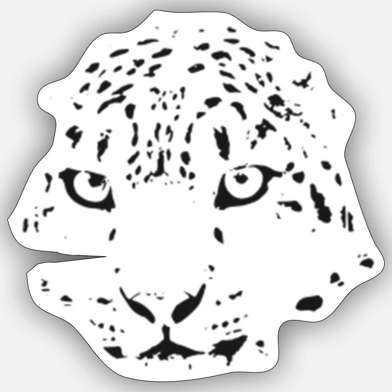 Schneeleopard Sticker Größe S (10 x 10 cm)