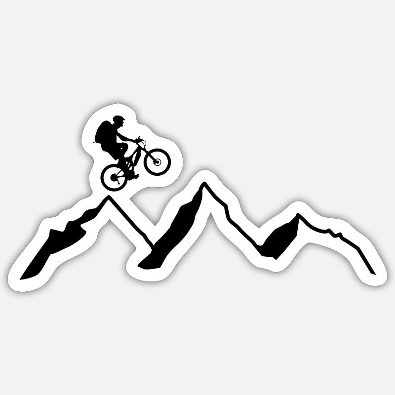 VTT - Sticker taille S (10 x 10 cm) - blanc mat