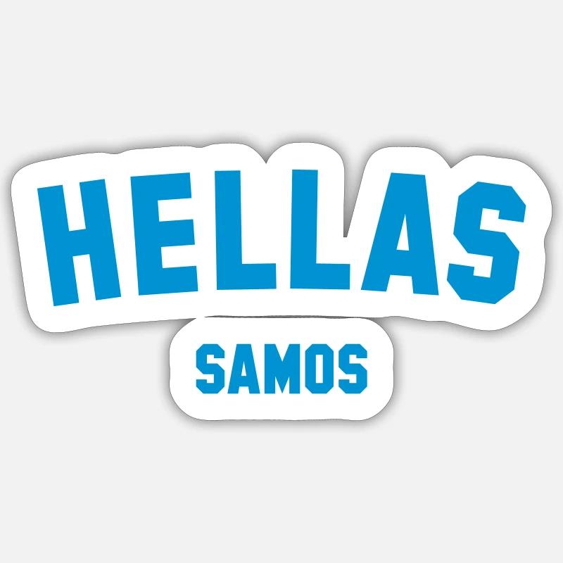 SAMOS - Sticker size S (10 x 10 cm) - white matte