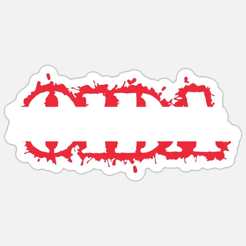 Oida - dialecte autrichien âge - Sticker taille S (10 x 10 cm) - blanc mat