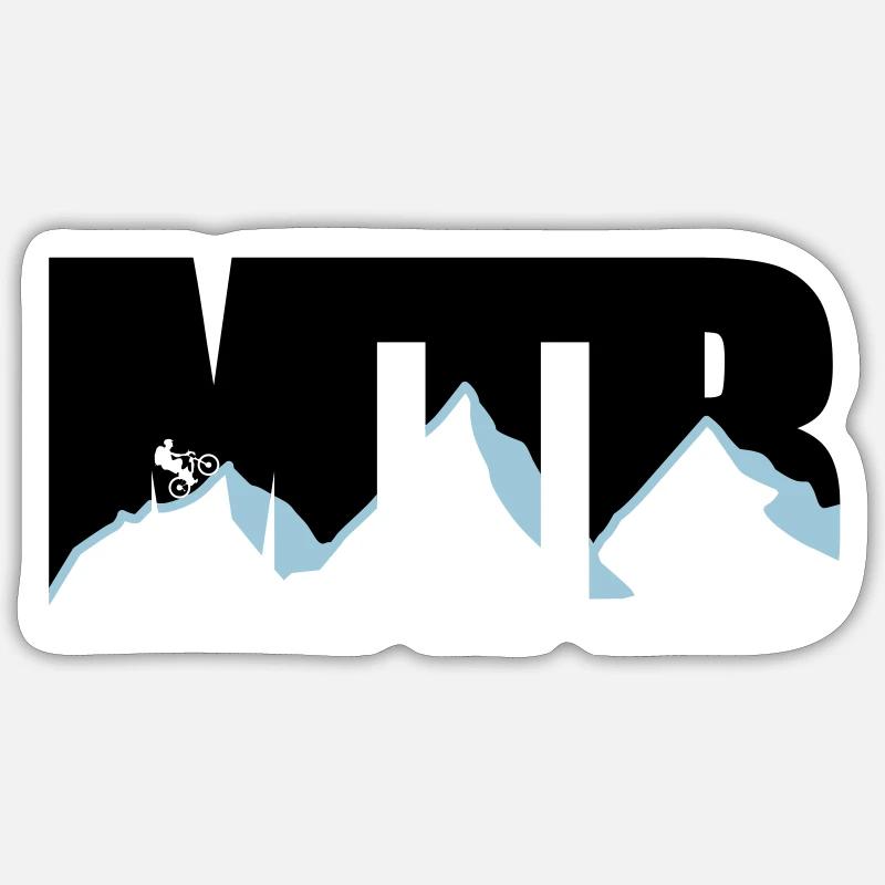 MTB - Sticker size S (10 x 10 cm) - white matte