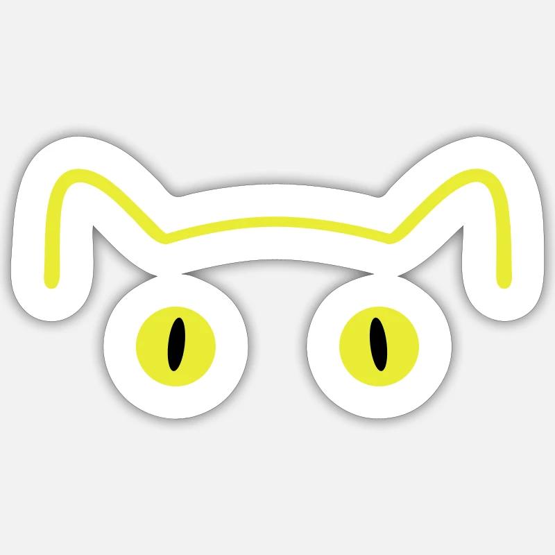 Cat - Sticker taille S (10 x 10 cm) - blanc mat