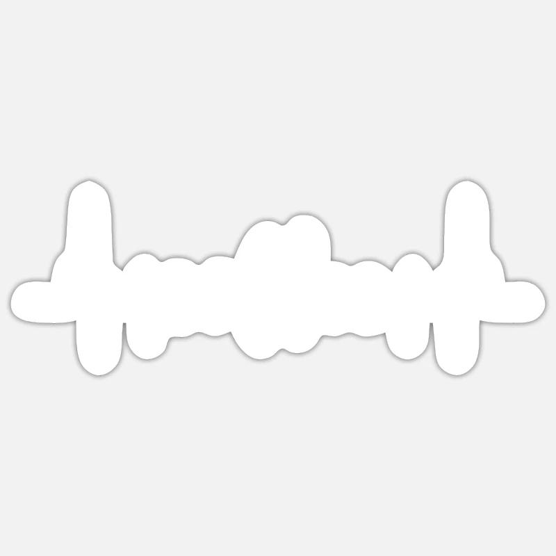 Café - Sticker taille S (10 x 10 cm) - blanc mat