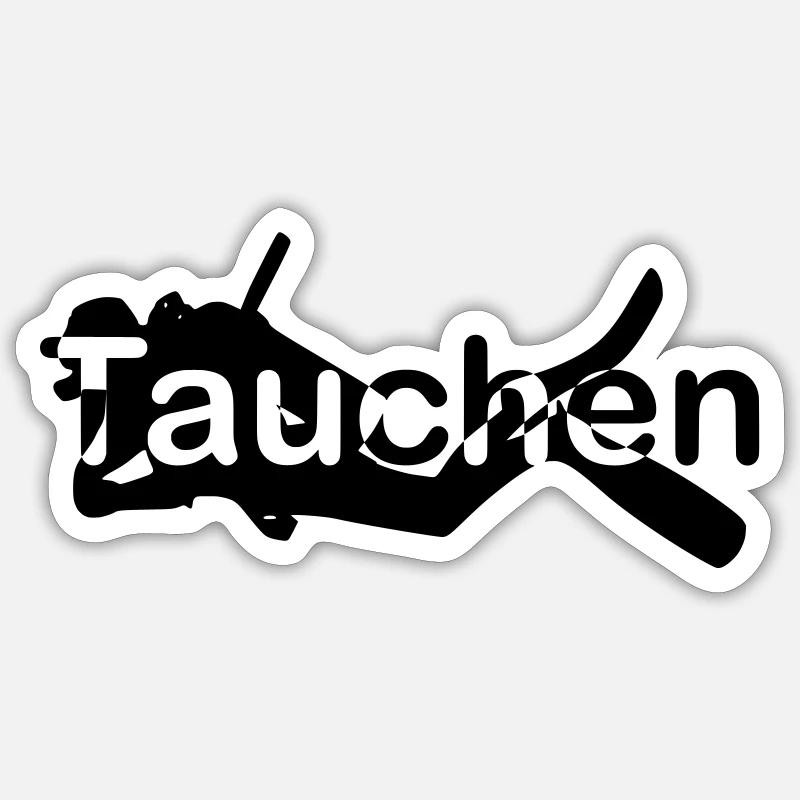 Plongée Lunettes de plongée Au centre de l’écriture Sticker taille S (10 x 10 cm)