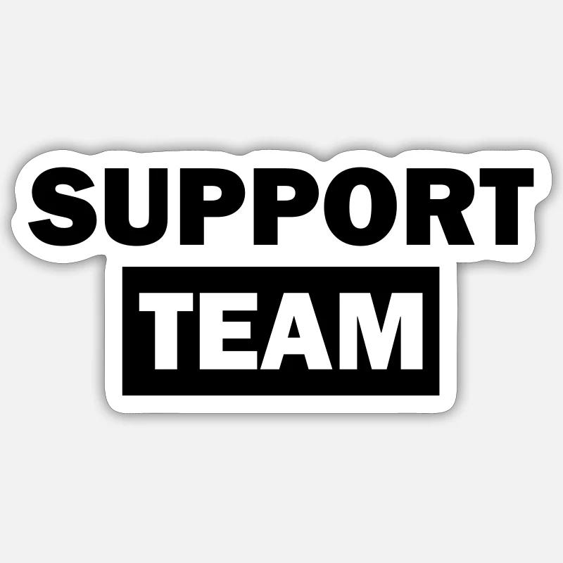 support team - Sticker taille S (10 x 10 cm) - blanc mat
