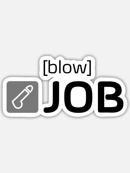 [blow] JOB - Sticker Größe S (10 x 10 cm) - Mattweiß