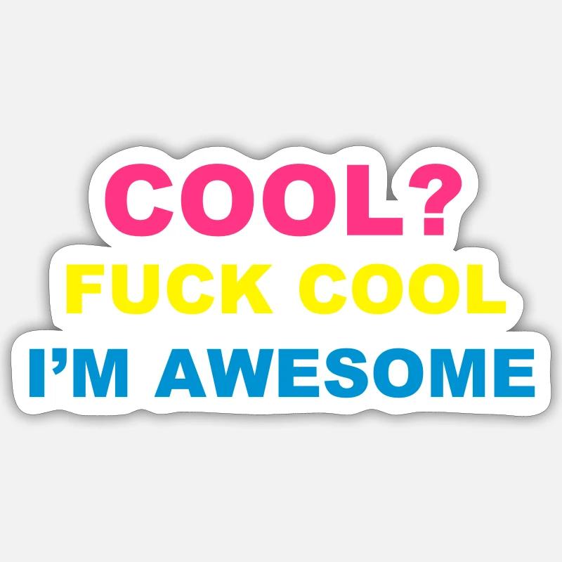 Cool - Sticker taille S (10 x 10 cm) - blanc mat