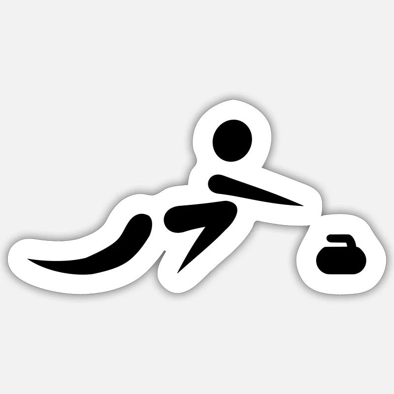 Curling Sticker size S (10 x 10 cm)