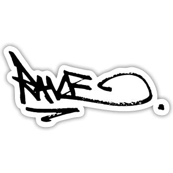rzhw_tag2 - Sticker Größe S (10 x 10 cm) - Mattweiß - Vorne