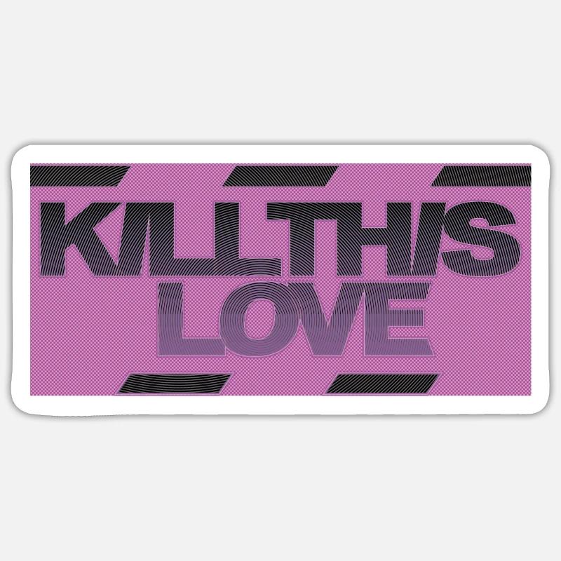 K-Pop Kill this Love - Sticker Größe S (10 x 10 cm) - Mattweiß