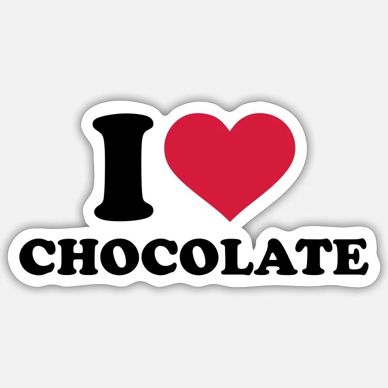 Schokolade - Sticker Größe S (10 x 10 cm) - Mattweiß